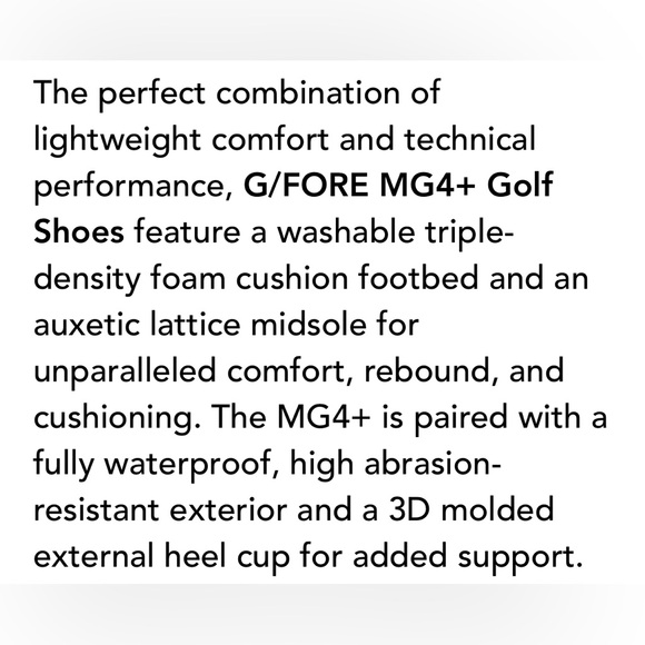 G/FORE MG4+ Men’s Golf Shoes with Camouflage Sole GMF000020-Size 11.5 NIB - Picture 9 of 11